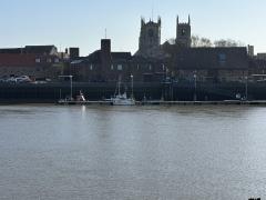 King's Lynn from the western bank of the River Great Ouse